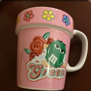 Green M&M Floral Mug